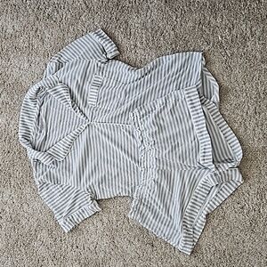 Victoria's Secret women's M grey and white stripe pajama shorts set